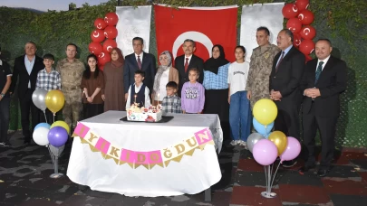 Şırnak'ta şehit çocuklarına doğum günü kutlaması