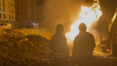 Hatay’da doğal gaz borusu patladı! Alevler yükseldi, 2 işçi yaralandı