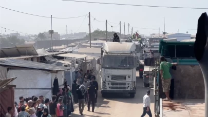 Gazze’ye insani yardım tırlarının girişi sürüyor