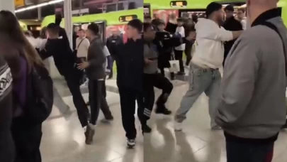 Güvenlik görevlisi ile yolcu birbirine girdi: Joplu müdahaleye yumruklu karşılık