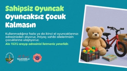 Tokat Belediyesi’nden anlamlı sosyal sorumluluk projesi! Sahipsiz oyuncak, oyuncaksız çocuk kalmasın