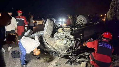 Muğla-Aydın yolunda araç takla attı: Sürücü itfaiye ekiplerince kurtarıldı