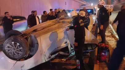 Şanlıurfa’da otomobil devrildi: Baba ve iki çocuğu yaralandı