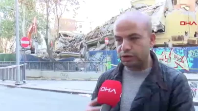 Ankara’da kontrollü yıkım sırasında bina çöktü: Molozlar yola saçıldı