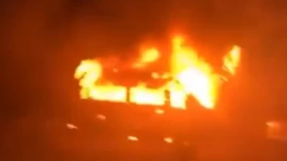 İsrailliler Filistin köyünde kundaklama yaptı