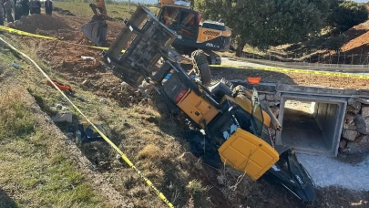 Kepçe devrildi 1 kişi hayatını kaybetti