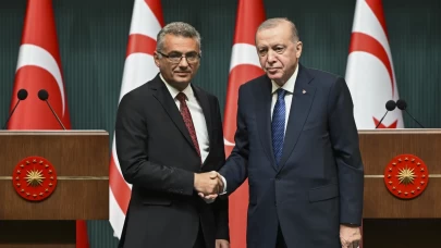 Cumhurbaşkanı Erdoğan, KKTC Cumhurbaşkanı Erhürman ile görüştü