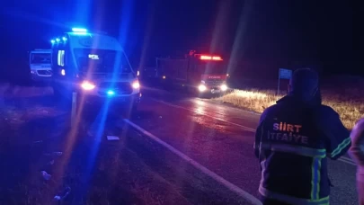 Siirt’te işçi servisi şarampole yuvarlandı! 2’si ağır 15 yaralı