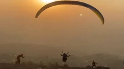 Festival'de korkutan anlar: Paraşütçü kayaya çarptı