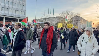 Cenevre’de binlerce kişiden Filistin’e destek yürüyüşü
