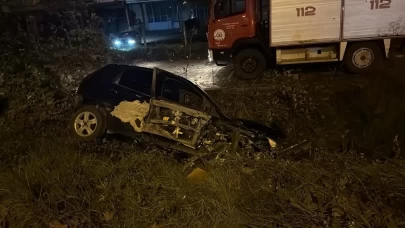 Zonguldak'ta otomobil şarampole uçtu: 2 yaralı