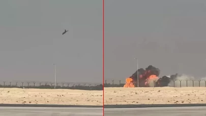 Dubai'de savaş uçağı yere çakıldı