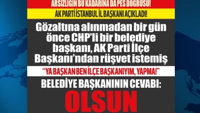 İstanbul'da bir belediye başkanı, gözaltına alınmadan bir gün önce 'AK Parti İlçe Başkanı'ndan açık açık rüşvet istemiş!