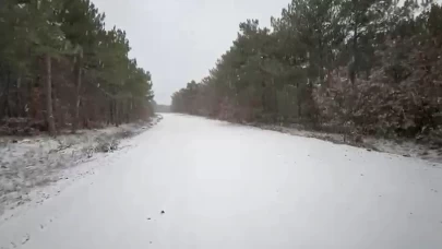 Eskişehir’de kar Türkmendağı eteklerini beyaza boyadı