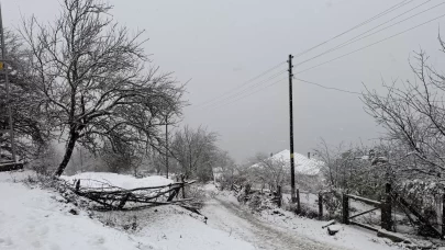 Samsun'un Kızlan Yaylası'nda kar etkili oldu