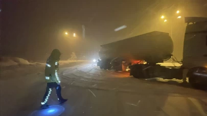 D-100 Bolu Dağı geçidinde İstanbul yönü tırlara kapatıldı