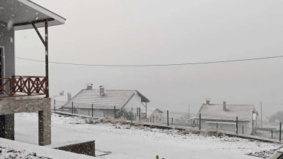 Ankara’da mevsimin ilk karı Beypazarı ilçesine yağdı