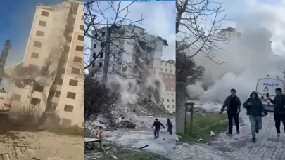 Faciaya ramak kala! İstanbul’da 10 katlı bina yıkım sırasında çöktü