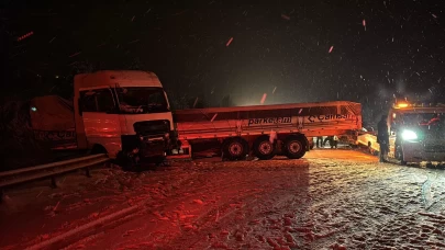 TEM’in Bolu geçişinde 7 araçlık zincirleme kaza!