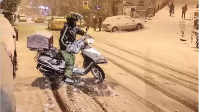 Bartın'da skuter, motosiklet ve motokuryelere olumsuz hava engeli