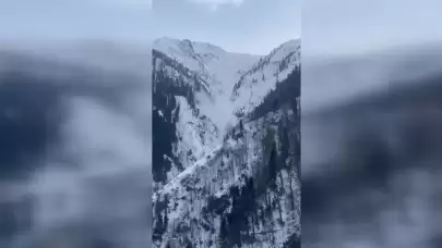 Ayder Yaylası’nda çığ anı kamerada!