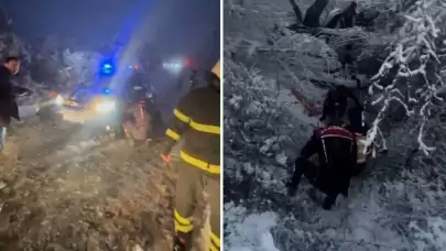 Kocaeli'de jandarma aracı şarampole yuvarlandı