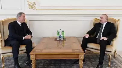 İlham Aliyev, Hulusi Akar'ı kabul etti