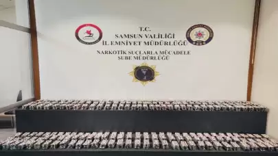 Samsun'da düzenlenen operasyonda 14 bin sentetik ecza hapı ele geçirildi