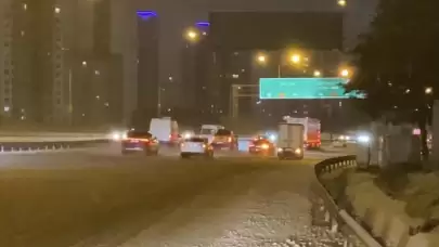 Megakent beyaza büründü