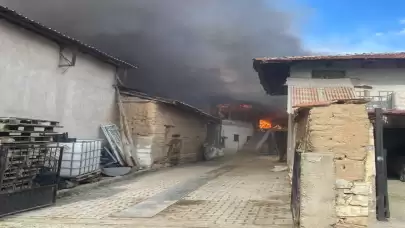 Uşak'ta çıkan yangında jandarma ekipleri anne ve kızını alevlerin arasından kurtardı