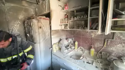 Erzincan'da bir evde çıkan yangın korkuttu: Hasar büyük