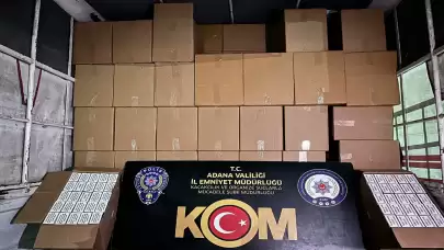 Adana'da kaçak makaron operasyonu: 1 milyon 500 bin makaron ele geçirildi