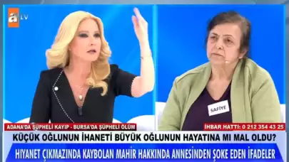 Müge Anlı'nın stüdyosuna gelen Safiye, canlı yayında şok etkisi yarattı