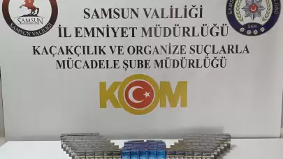 Samsun'da bir tırda 184 paket kaçak sigara ele geçirildi