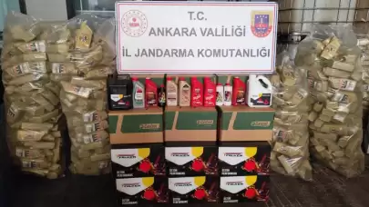 Ankara'da 59 bin litre madeni kaçak yağ ele geçirildi