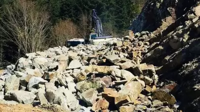 Sinop'ta kar yağışı toprak kaymasına yol açtı