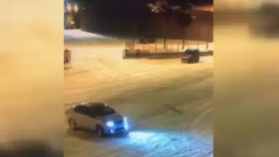 Karda drift atan 4 sürücü ile bir araç sahibine ağır ceza