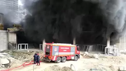 Ankara'da inşaatta çıkan yangın kontrol altında