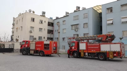 Mersin'de 4 katlı binada çıkan yangın söndürüldü