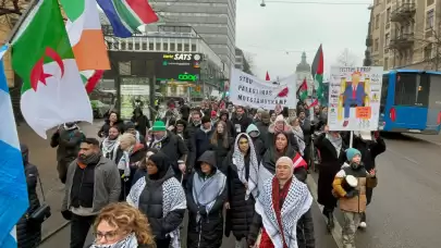 İsveç'te Trump'ın Filistinlileri zorla yerinden etme planı protesto edildi