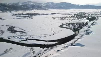 Munzur Vadisi Milli Parkı, kar yağışıyla adeta büyüledi!