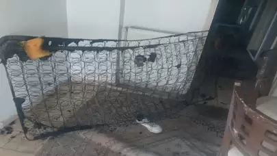 Samsun'da psikolojik tedavi gördüğü öğrenilen kadın evini ateşe verdi