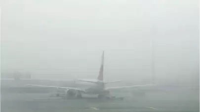 Gaziantep'te hava ulaşımına yağış ve sis engeli