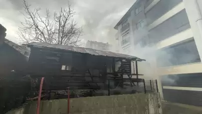 Bolu'da ahşap barakadan başlayan yangın korkuttu!