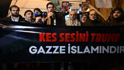 ABD Başkonsolosluğu önünde protesto: "Kes sesini Trump"