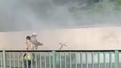 İstanbul'da elektrikli motosiklet yandı