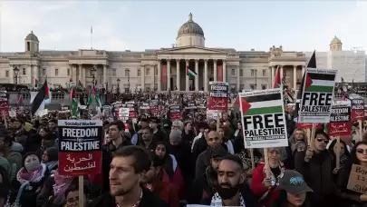 Kopenhag'ta İsrail'e silah teçhizatına protesto