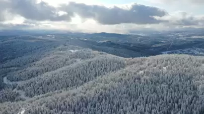 Ballıdağ'da kış büyüsü: Muhteşem manzara ortaya çıktı