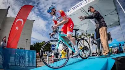 Antalya'da Uluslararası Bisiklet Yarışlarında ilk Prolog etabı tamamlandı