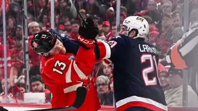 Buz hokeyi maçı, boks ringine döndü!